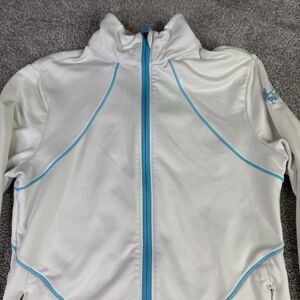 Under Armour Jacket Women’s Small White Performance Zip Thumb Holes